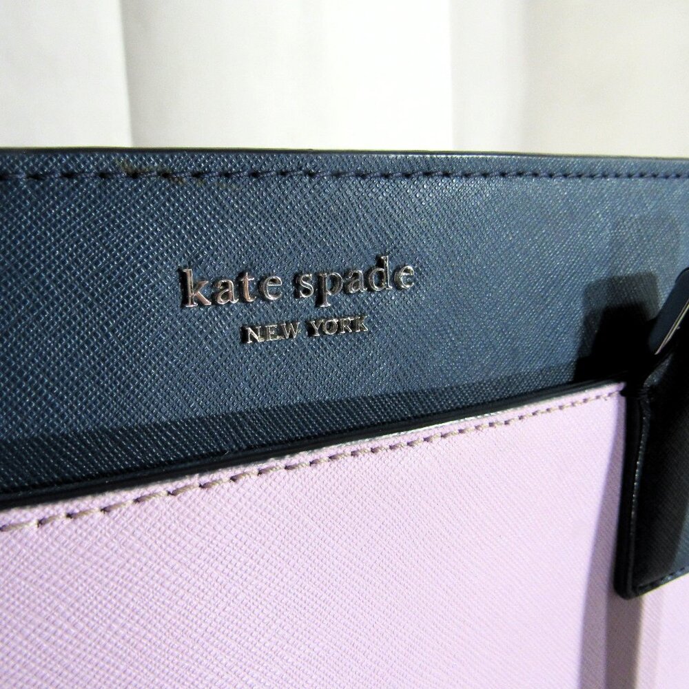 KATE SPADE LARGE LAVENDER CAMERON BAG TOTE "LOTS OF POCKETS" SECRETARY BAG - Picture 6 of 16